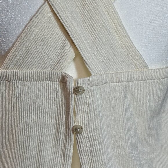 Madewell Ottoman Jacquard Cross-Back Tank Top, Size S - Picture 2 of 10